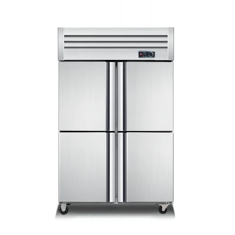 2025 Commercial 4-Door Stainless Steel Refrigerator - Single Temperature Zone, Heavy Duty for Restaurants & Retail Shops