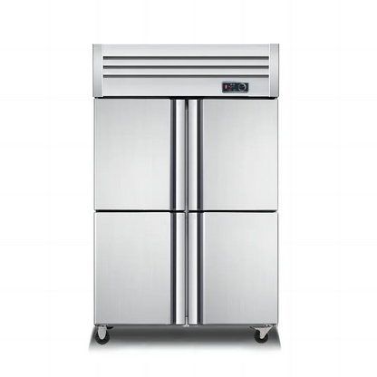 2025 Commercial 4-Door Stainless Steel Refrigerator - Single Temperature Zone, Heavy Duty for Restaurants & Retail Shops
