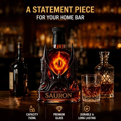Fantasy Eye Whiskey Decanter Bottle – Gothic Style Glass Liquor Decanter for Bourbon Scotch, Unique Collectible Barware Gift