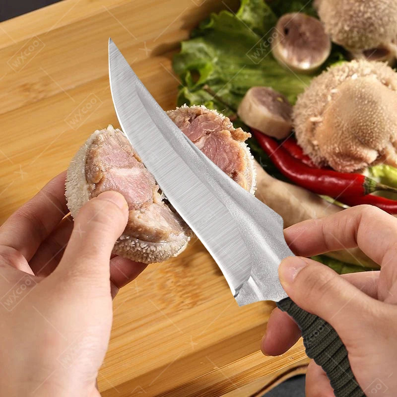 WXCOO Kitchen Boning Knife Butcher's Cutting Knife Slicing Meat Cleaver Full Tang Handmade Forged Knife Kitchen Accessories