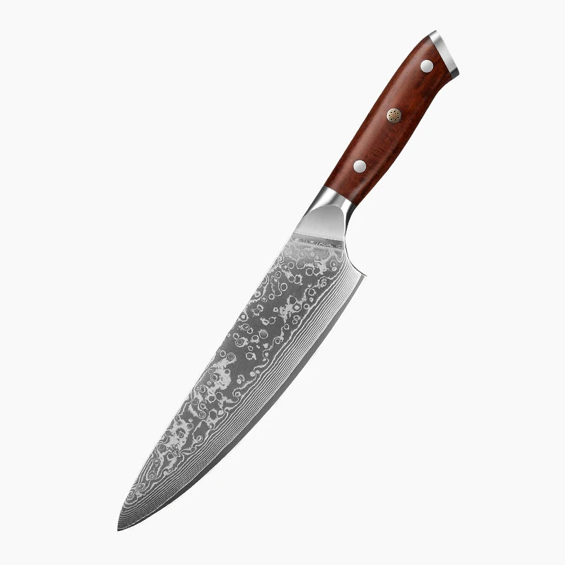 1/3PCS Kitchen Knife Sets Japanese Forged Damascus Steel Chef Santoku Knives Stainless Steel Rosewood Handle