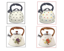 3L Color-Changing Flower Whistling Kettle, Stainless Steel Visual Alert When Water Boils, for Induction & Gas