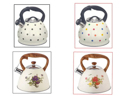 3L Color-Changing Flower Whistling Kettle, Stainless Steel Visual Alert When Water Boils, for Induction & Gas