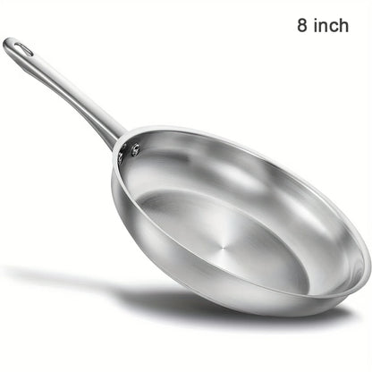 KOCH SYSTEME CS 8inch Frying Pan Stainless Steel Pan for Professional Cooking Uncoated Steak Frying pan omelette pan Induction