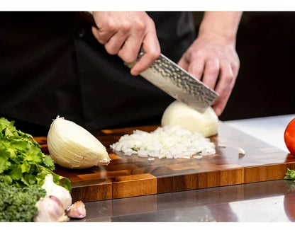 1pc Large Wood Board - Heavy-Duty Wood Grain Chopping Board, Large Leaf Camellia Tree Wood  for Meat, Cheese, Vegetables, Bread