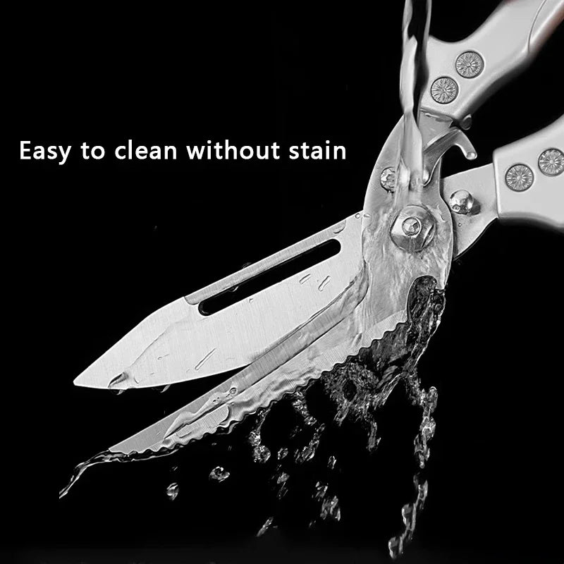 Multi-functional Kitchen scissors food grade stainless steel strong chicken bone scissors home chicken duck goose bone scissors