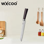 WXCOO Santoku Butcher Carving Knife Japanese Kitchen Knives High Carbon Steel Knife Set Fruit Bread Meat Cleaver Boning Knife
