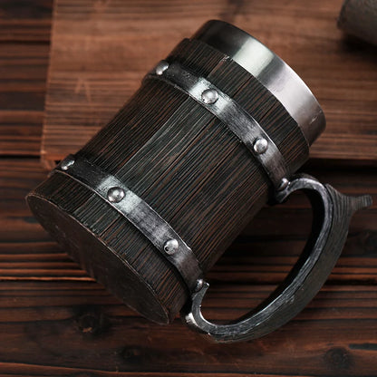 Vintage Medieval Heraldic Crest Beer Mug Lion Eagle Snake Badger Sculpture Handle Resin Stein Mug with Stainless Steel Liner