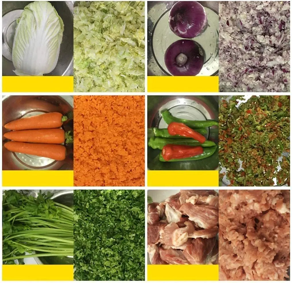 110V Vegetable Chopper Multifunctional Electric Cutting Machine Carrot Potato Cutter Slice Shred Diced Food Processor