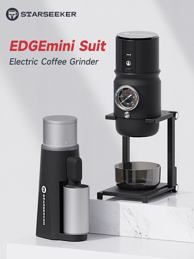 STARSEEKER EDGE Mini Portable Electric Coffee Grinder 38mm Cone Burr Stepless Adjustable Type-C Home Outdoor Travel Suit