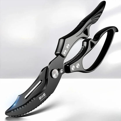 Heavy duty Kitchen scissors Black titanium Scissors Multi-purpose Sharp Cutting Chicken Duck Goose Meat Vegetables Fish