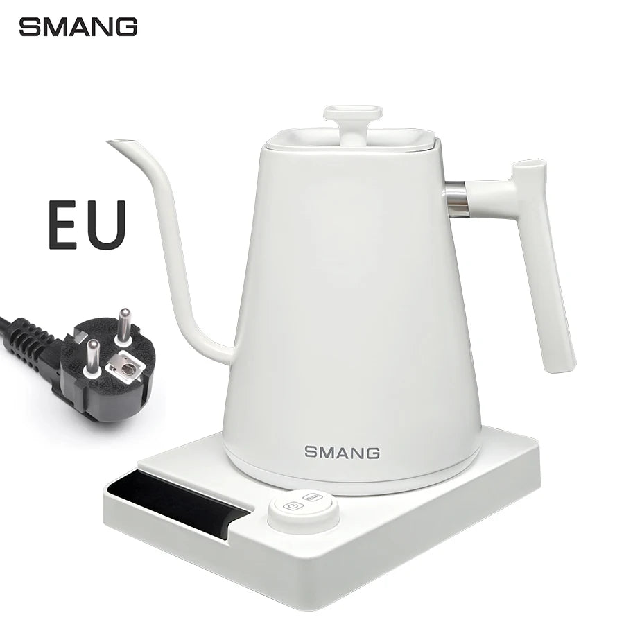 SMANG 1200W Gooseneck Electric Kettle 1L Temperature Control Coffee Kettle Pour Over Coffee Kettle Rapid Heating Kettle