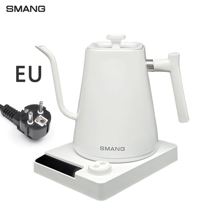 SMANG 1200W Gooseneck Electric Kettle 1L Temperature Control Coffee Kettle Pour Over Coffee Kettle Rapid Heating Kettle