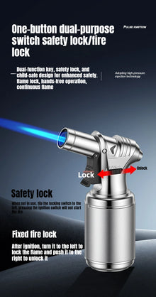 Large-capacity Air Chamber Handheld High-temperature Spray Gun, Inflatable Windproof Lighter, Cigar Barbecue Baking Igniter