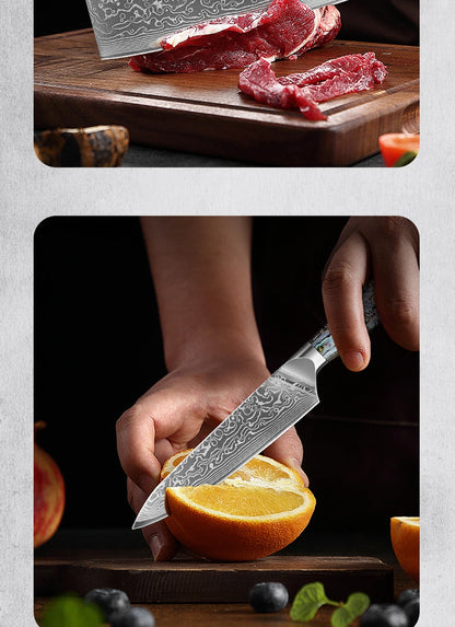 1-7 PCS Kitchen Chef Knife Set Super Sharp Japanese Damascus Steel knife Professional Meat knife Premium Kitchen cooking tools