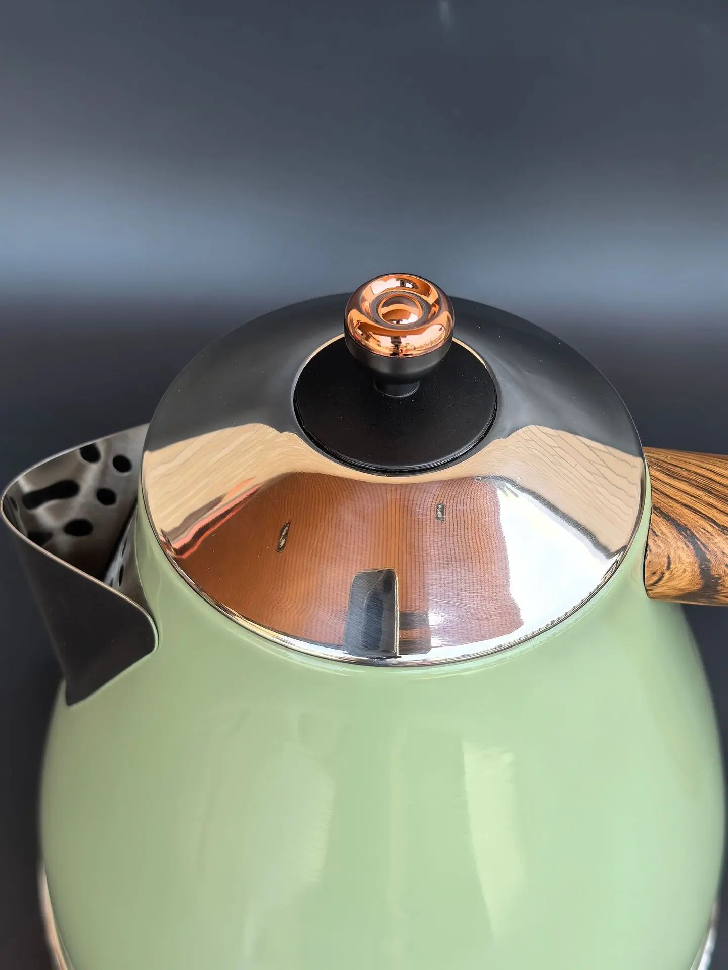 1.7L Vintage Wooden Grain Electric Kettle 304 Stainless Steel Boiling Water Kettle Temperature Control Electric Teapot 220V