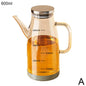 600/800/1000ml Oil Bottle Kitchen Glass Oil Pot Large Capacity Leak-Proof Pour Soy Vinegar Tank Oil Dispenser Kitchen Tools