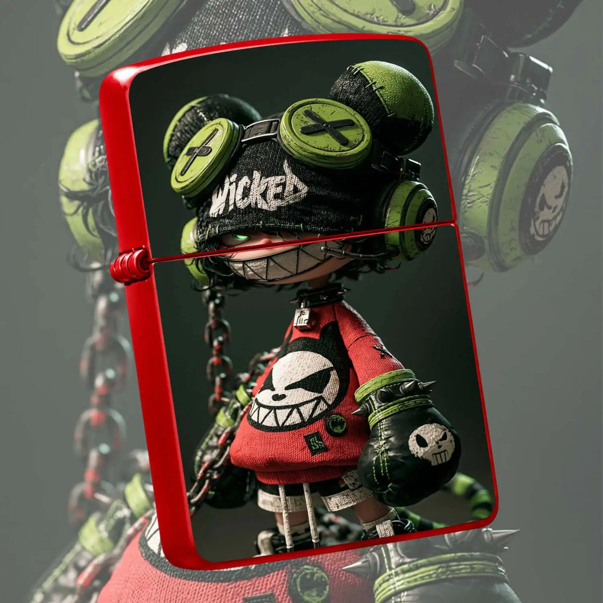 Trendy Street Hip-Hop Mouse-Ear Themed Lighter, Cool Stylish Portable Ignition Accessory, Perfect For Daily Outdoor Hangouts, Gatherings, Unique Exquisite Creative Gift For Trendy Collectors, Matches All Kinds Of Casual Scene
