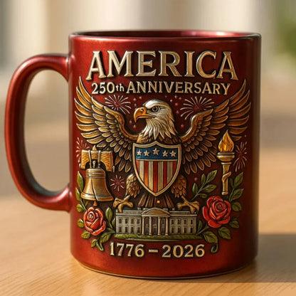 America'S 250th Anniversary Mug Ceramic Water Cup Multi-Purpose Tea Milk Coffee Cup Party Beer Mug Usa 250th Anniversary