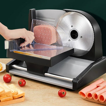Electric Slicer Household for Bread Meat Sausage Vegetables Lamb Slice Hot Pot Ham Meat Adjustable Thickness 0-15mm 200W