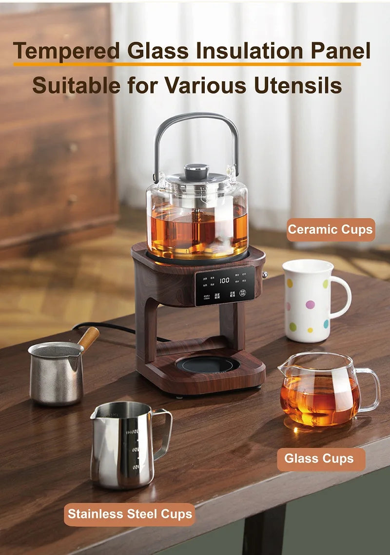1L Electric Kettle Office Pure Titanium Steam Tea Kettle Home Keep Warm Floral Tea Kettle Auto Water Supply Electric Tea Kettle