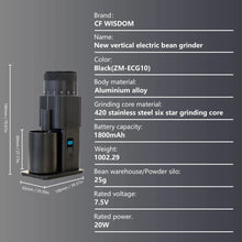 Portable USB Rechargeable Electric Coffee Grinder Adjustable Coffee Bean Grinder for Travel Home Office