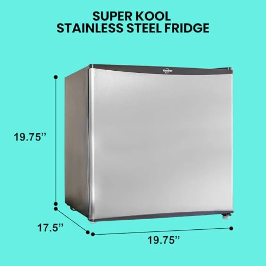 Mini fridge with freezer for kitchen bedroom office dorms: compact freestanding cool storage for wine beverages, 1.6 cu ft capa