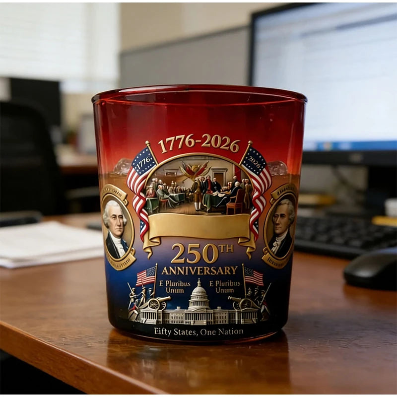 250th Anniversary Limited Edition Wine Glass Hand-painted American Historical Commemorative Liquor Whisky Wine Glass Home Decor