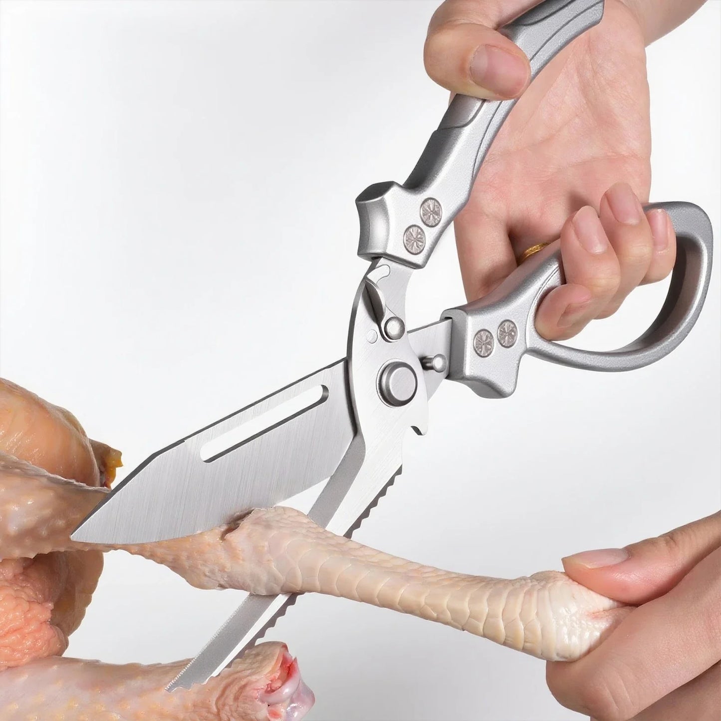 Multifunctional Kitchen Scissors Restaurant Outdoor Use Chicken Bone BBQ Sharp Durable Household Stainless Steel Strong Scissor
