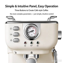 Italian Semi-Automatic Coffee Machine High-Pressure Home Office Use with Concentrated Steam Milk Frother