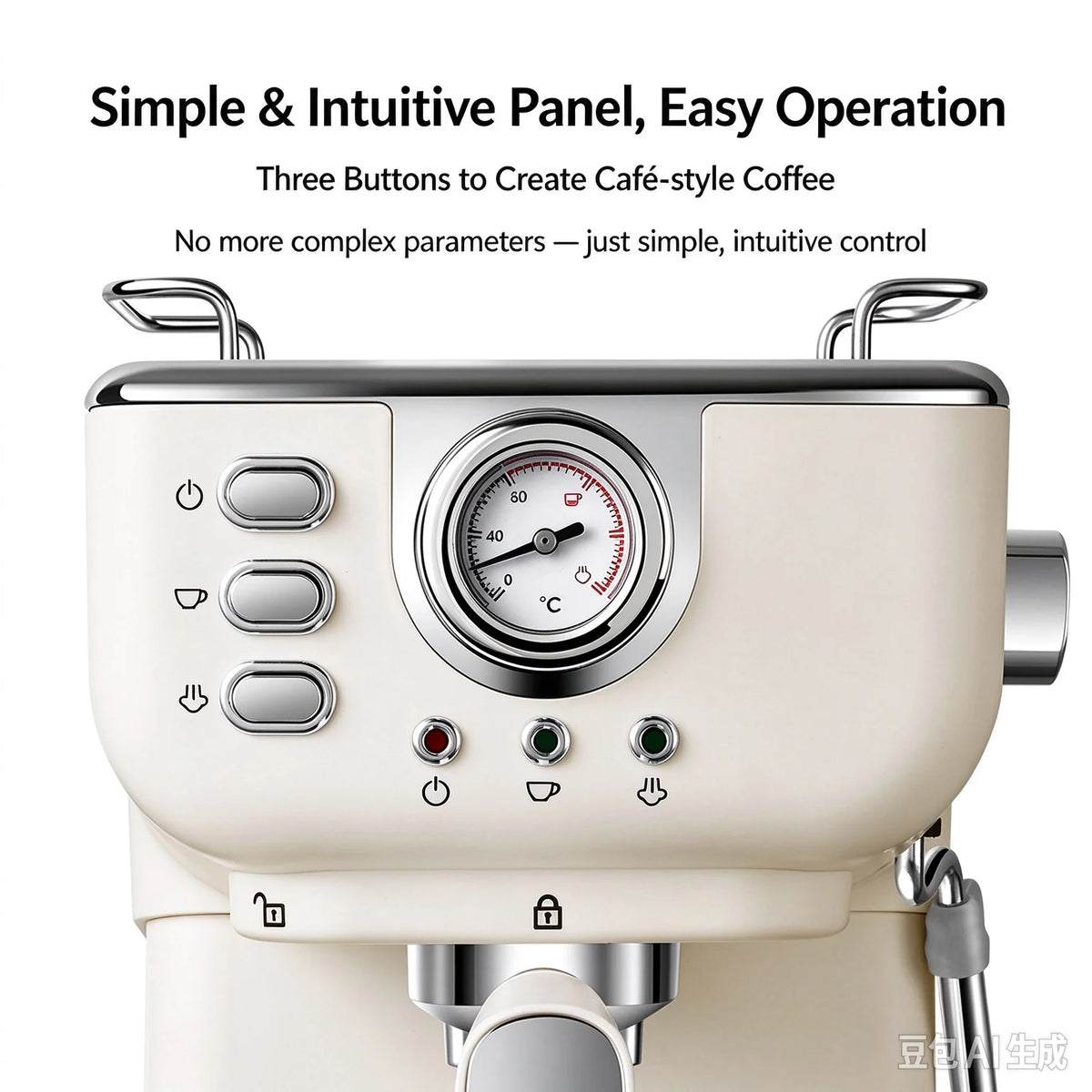 Italian Semi-Automatic Coffee Machine High-Pressure Home Office Use with Concentrated Steam Milk Frother