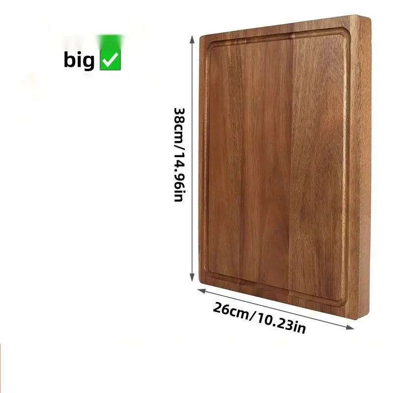 Beech Walnut Wooden Cutting Board Kitchen Chopping Block Cheese Meat Butcher Block - Durable Wood Cutting Board for Kitchen To