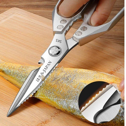 Kitchen Scissors Stainless Steel strong chicken bone scissors Multifunctional fish killing dedicated household food scissors SK5