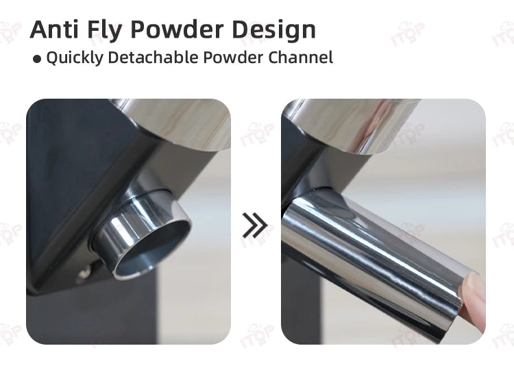 64mm Commercial Coffee Grinder Stainless Steel Flat Burr Quickly Detachable Burr& Powder Channel Quantitative Setting