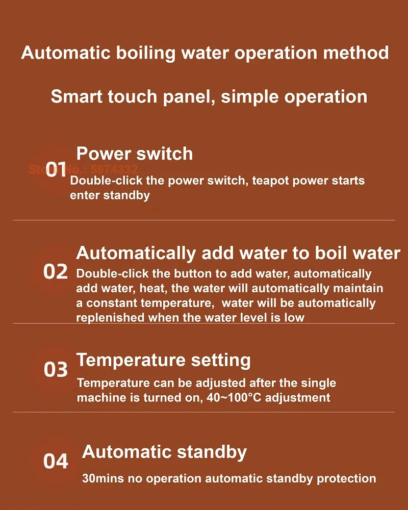 1350W Multifunction Automatic Bottom Electric Kettle Temperature Control Glass Teapot Home Tea Brewing Machine Auto Power Off 1L