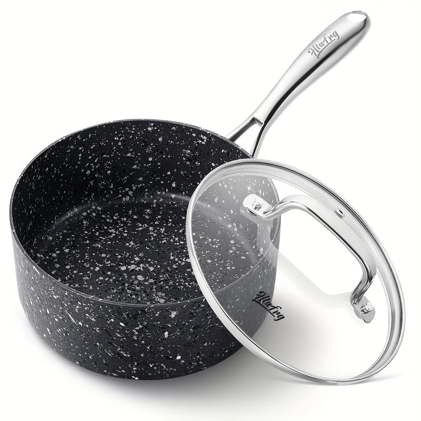1PCS Saucepan with Lid, Ultra Nonstick Sauce Pan with Lid, 1qt Small Pot, Granite Nonstick Saucepan 1 quart