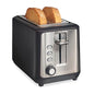 2-Slice Toaster with Extra Long Wide Slots Matte Black Stainless Steel 7 Browning Levels Shade Selector Bagel Setting Sure-Toas