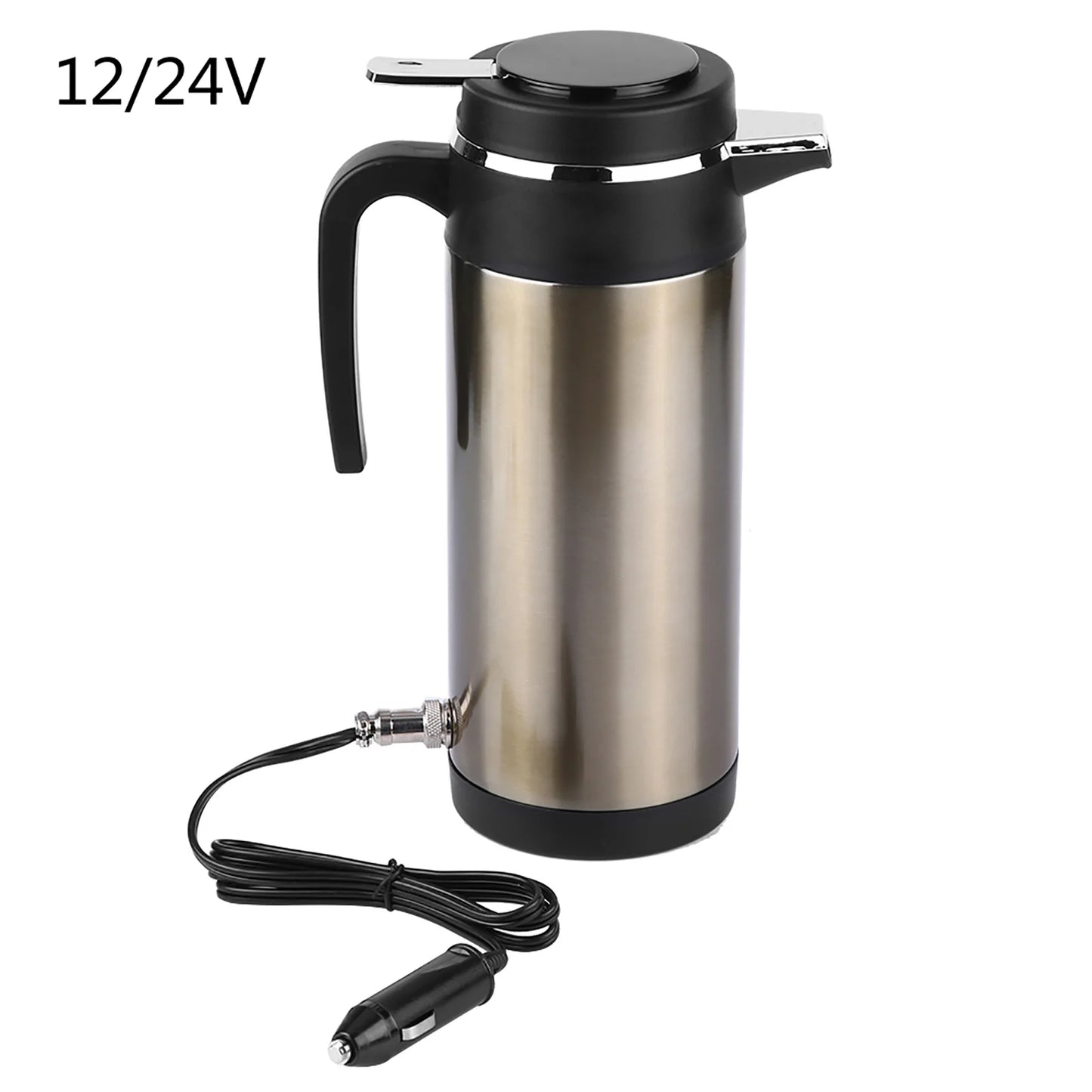 1000ML 12V/24V Stainless Steel Electric in Car Kettle Travel Thermoses Heating Water Bottle Electric in car Kettle in car Kettle