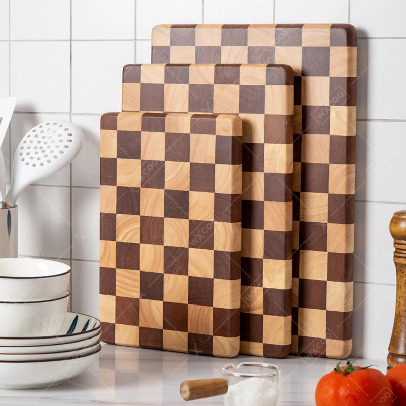 WXCOO Cutting Board Solid Wood Household Tray Mosaic Cutting Boards Wooden Cutting Board Mosaic Chopping Blocks Kitchenware