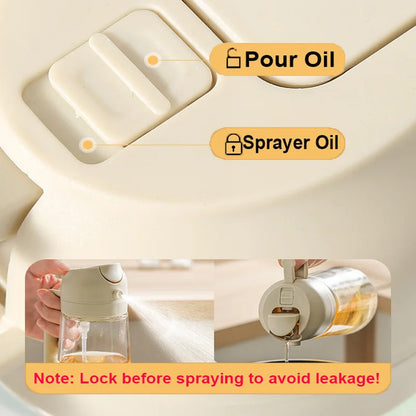 Kitchen Oils Spray Olive Oil Cruet Spray  Home Kitchen Air Fryer Spray Camping BBQ Cooking Plastic Oil Bottle  200/300ml/500ml