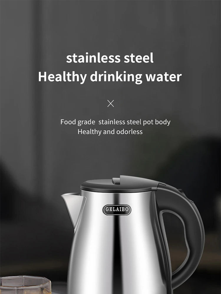 GELAIBO electric kettle, large-capacity 1.8-liter glass kettle, one-button boiling water, automatic shutdown, anti-dry function