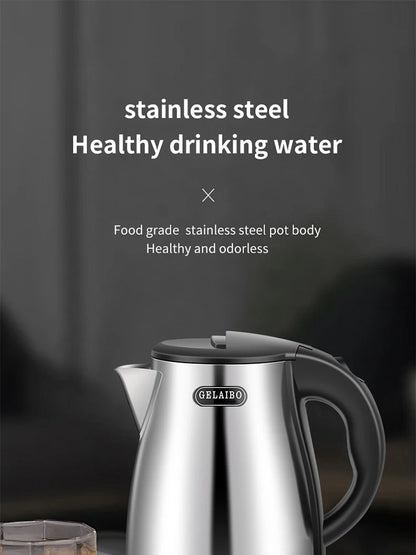 GELAIBO electric kettle, large-capacity 1.8-liter glass kettle, one-button boiling water, automatic shutdown, anti-dry function