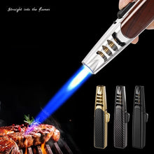 1300° High Power Welding Gun Windproof Turbine Butane Gas Lighter Safety Lock Switch Outdoor BBQ Kitchen Cigar Lighters Smoking