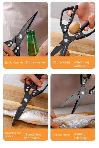 Japanese SK5 Kitchen Shears | Heavy-Duty Poultry Scissors for Bones | Multi-Purpose Stainless Steel Cutting Tool