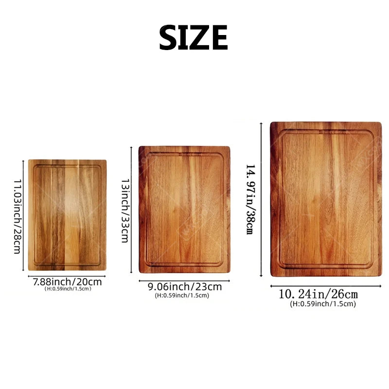 WXCOO Wooden Cutting Boards Meat Cutting Board Cheese Fruit Cutting Board Chopping Blocks Kitchen Tools Butcher Block