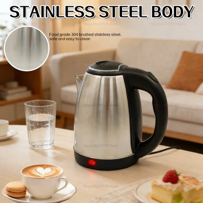 2.0L Smart Kettles Large Capacity Electric Kettle 304 Stainless Steel Durable Portable Water Boiler Pot Fast Boil Quickly Kettle