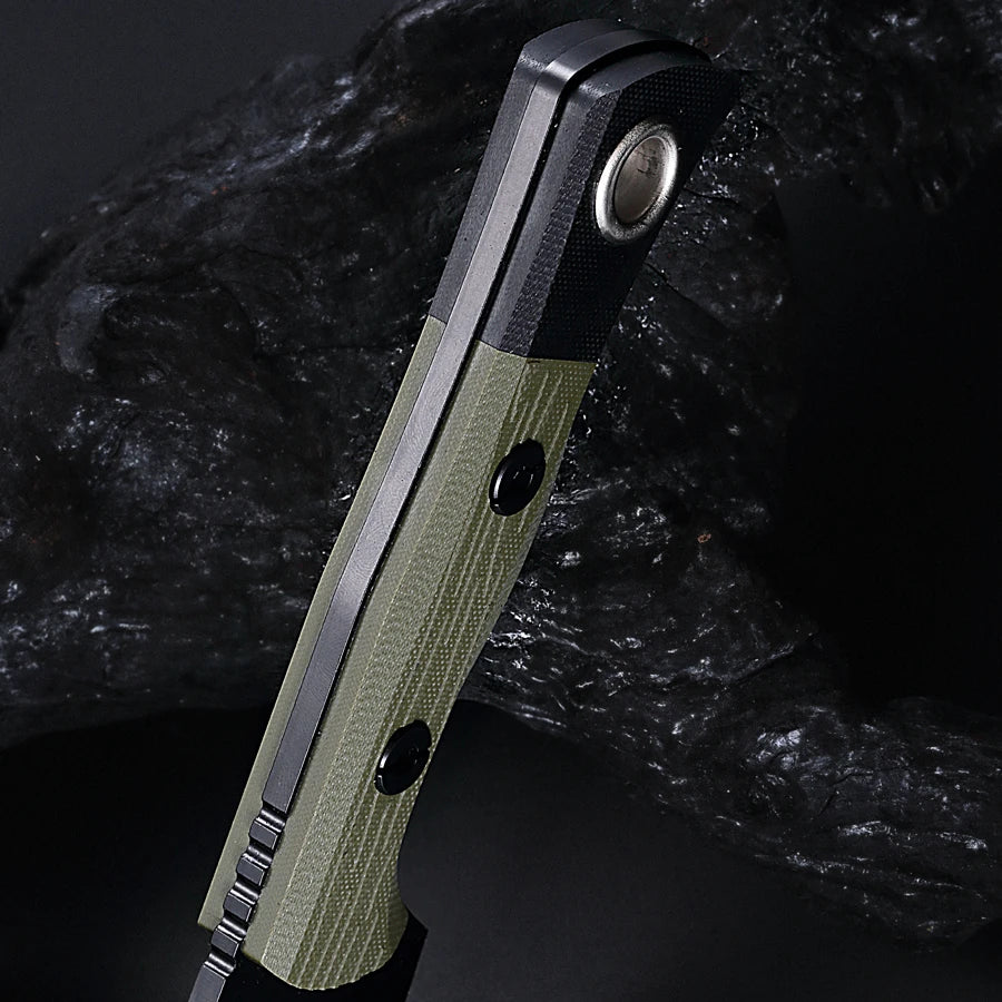 1 piece, 7RC13 high carbon stainless steel professional kitchen and outdoor dual-use knife, G10 handle K-type scabbard
