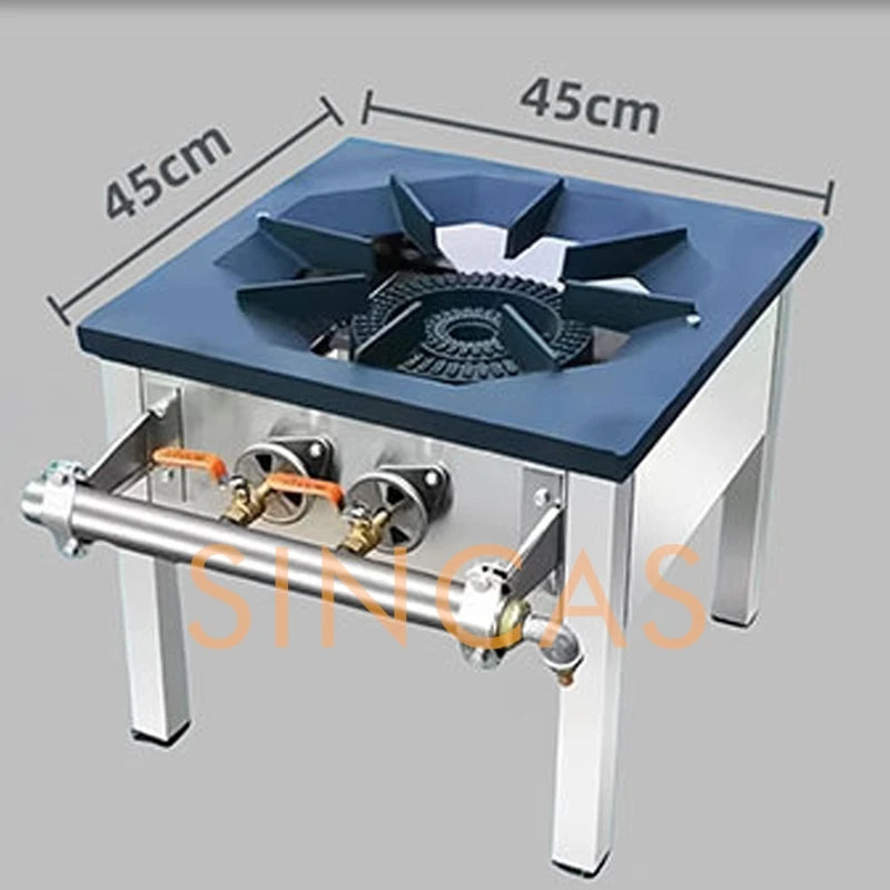 Kitchen Cooktop Stove Energy-Saving Gas Stove Commercial Household Single Gas Stove Dual Ring LPG/Natural Gas Short Footed Stove