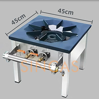 Kitchen Cooktop Stove Energy-Saving Gas Stove Commercial Household Single Gas Stove Dual Ring LPG/Natural Gas Short Footed Stove