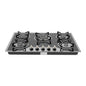 Five Burner Built In Gas Cooktop Dual Gas Compatible High Temperature Resistant Panel Reliable Pulse Ignition Stable Combustion Multiple Firepower Options Practical Knob Operation Sturdy Structure Ideal For Home Kitchen Cooki